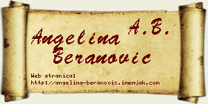 Angelina Beranović vizit kartica